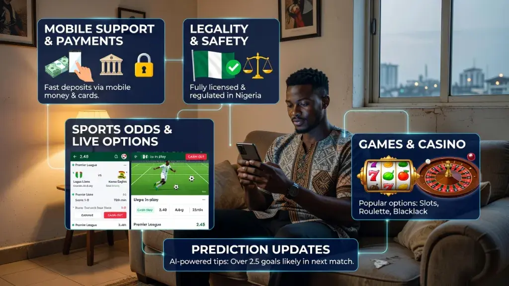 A Beginner's Guide to Safe Online Betting in Nigeria: Mobile Support, Sports Odds, Live Options, Games, Payments, Legality and Prediction Updates
